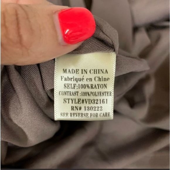 Very J Taupe Violet Long Sleeve Tunic Sheer Women’s Small - Picture 7 of 7